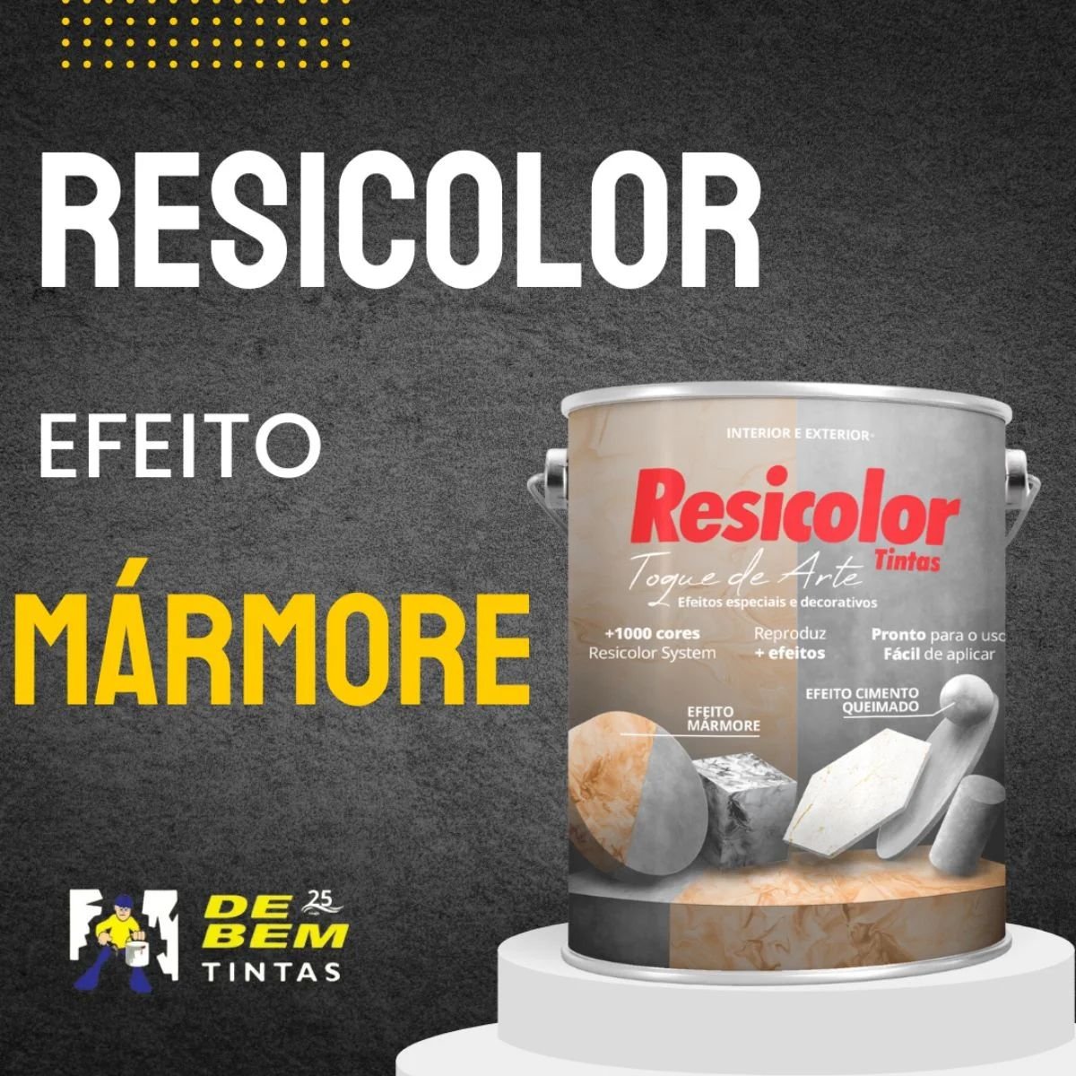 Base / Textura Efeito Mármore 4kg Resicolor
