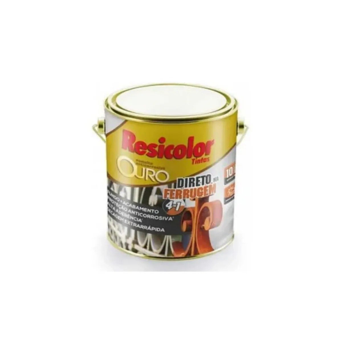 Esmalte Anticorrosivo Ouro Branco 900ml | Resicolor