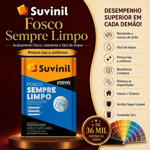 Acrílico Base A2 Sempre Limpo 16L | Suvinil