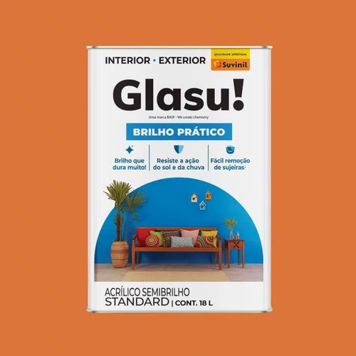 Acrílico Brilho Prático Cenoura 18L | Glasu