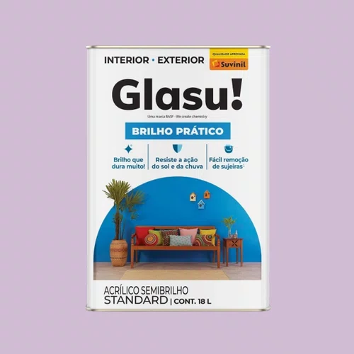 Acrílico Brilho Prático Lavanda Doce 18L | Glasu