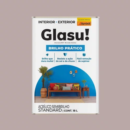 Acrílico Brilho Prático Rosa Mineral 18L | Glasu