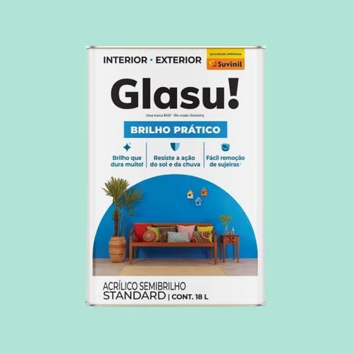 Acrílico Brilho Prático Verde Piscina 18L | Glasu