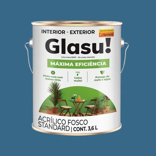 Acrílico Fosco Máxima Eficiência Maré Alta 3,6L | Glasu