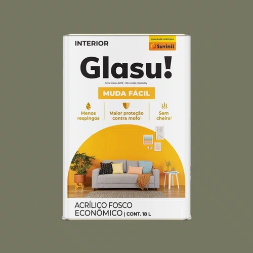 Acrílico Fosco Muda Fácil Cacto Mandacaru 18L | Glasu