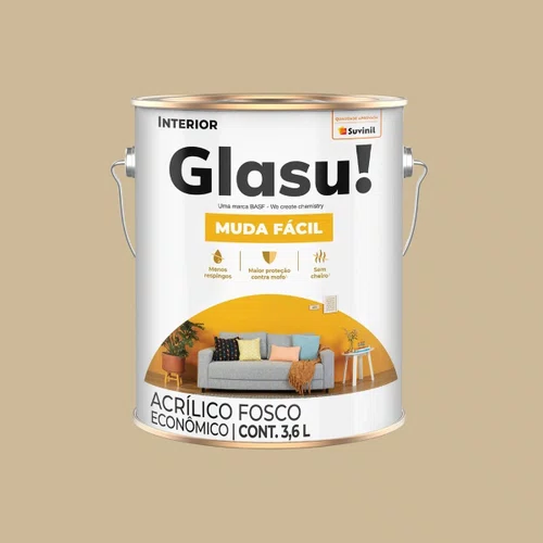 Acrílico Fosco Muda Fácil Camurça 3,6L | Glasu