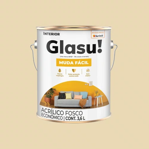 Acrílico Fosco Muda Fácil Marfim 3,6L | Glasu