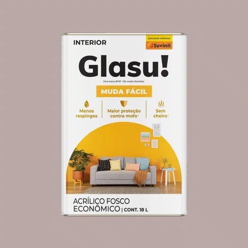 Acrílico Fosco Muda Fácil Rosa Mineral 18L | Glasu