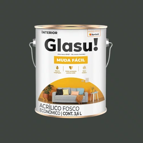 Acrílico Fosco Muda Fácil Terno Cinza 3,6L | Glasu