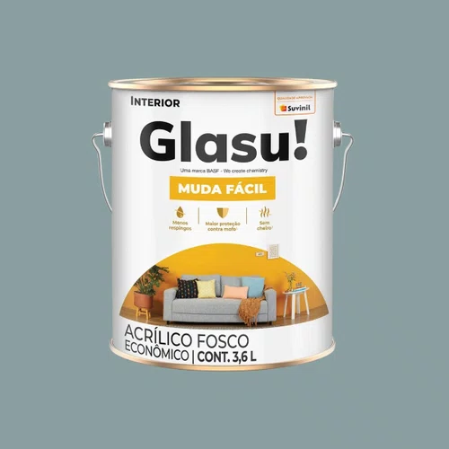 Acrílico Fosco Muda Fácil Verde Mineral 3,6L | Glasu