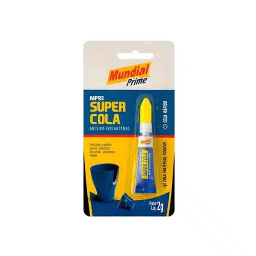 Adesivo Instantâneo Super Cola Mp93 2g | Mundial Prime