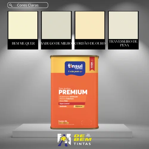 Base A Acrílico Semibrilho Premium 16l Tinsul