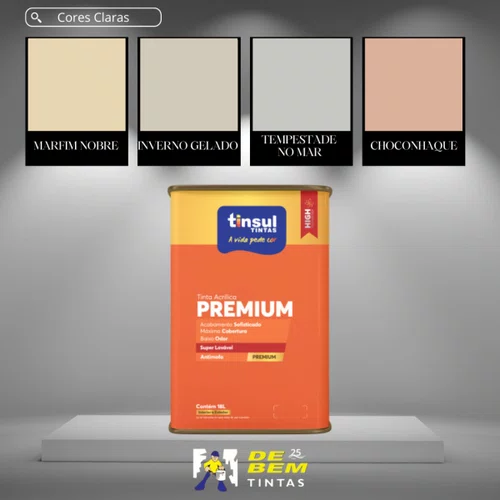 Base A Acrílico Semibrilho Premium 16l Tinsul