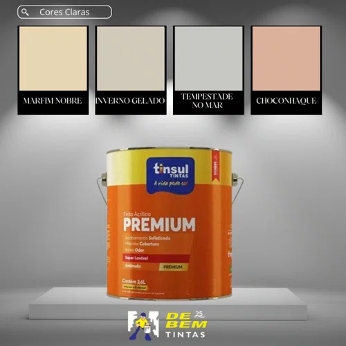 Base A Acrílico Semibrilho Premium 800ml Tinsul