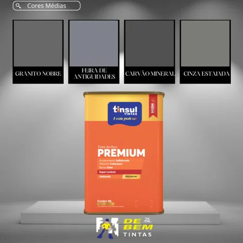 Base B Acrílico Fosco Premium 16,0l Tinsul