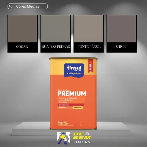 Base B Acrílico Fosco Premium 16,0l Tinsul