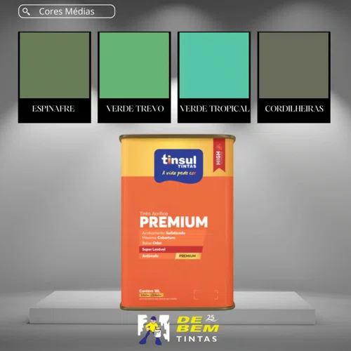 Base B Acrílico Fosco Premium 16,0l Tinsul