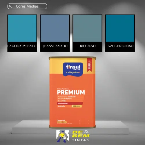 Base B Acrílico Fosco Premium 16,0l Tinsul