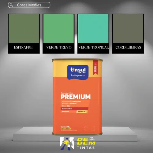 Base C Acrílico Fosco Premium 16,2L | Tinsul