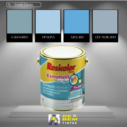 Base Clara Esmaltelit Acetinada Base Água 3,24l Resicolor