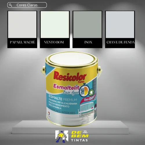 Base Clara Esmaltelit Acetinada Base Água 3,24l Resicolor