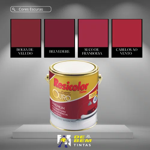 Base Escura Acrílica Ouro Semibrilho 3,24L | Resicolor