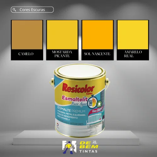 Base Escura Esmaltelit Base Água 3,24L Resicolor