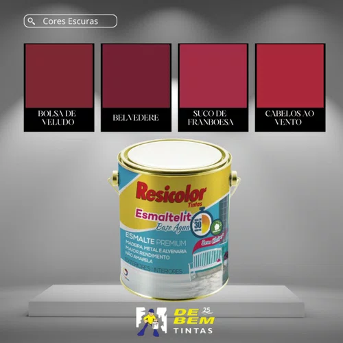 Base Escura Esmaltelit Base Água 3,24L Resicolor