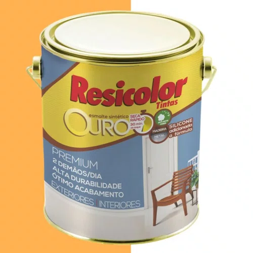 Base Esmalte Média Ouro 810ml Resicolor