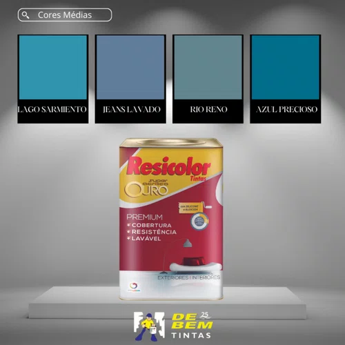 Base Média Acrílica Ouro Semibrilho 16,2L | Resicolor