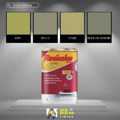 Base Média Acrílica Ouro Semibrilho 16,2L | Resicolor