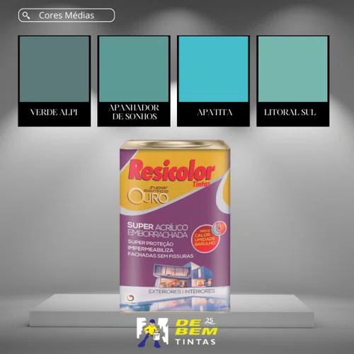 Base Média Emborrachada Ouro 16,2L | Resicolor