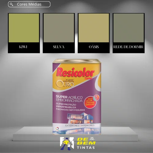 Base Média Emborrachada Ouro 16,2L | Resicolor