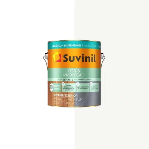 Esmalte Cor & Prot Brilhante Branco Base Água  3,6l |Suvinil