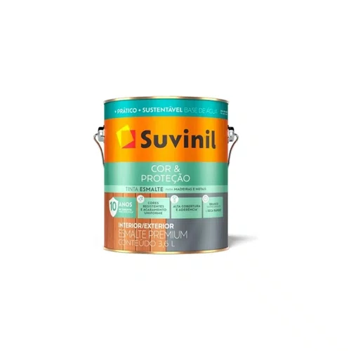 Esmalte Cor e Prot Base Água Branco Acetinado 3,6L | Suvinil