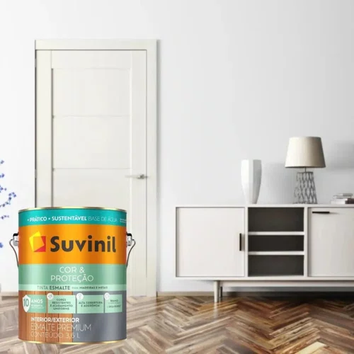 Esmalte Cor e Prot Base Água Branco Acetinado 3,6L | Suvinil
