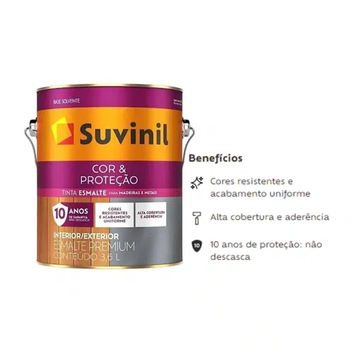 Esmalte Cor & Proteção Acetinado Branco 3,6l | Suvinil