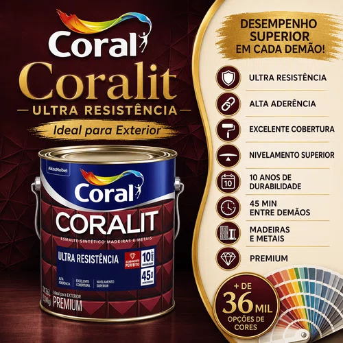 Esmalte Coralit Base P Alto Brilho 3,2L | Coral