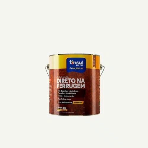 Esmalte Direto Na Ferrugem Branco Brilhante 900ml | Tinsul