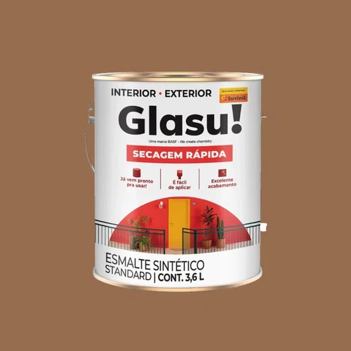 Esmalte Sintético Brilhante Marrom Conhaque 3,6L | Glasu