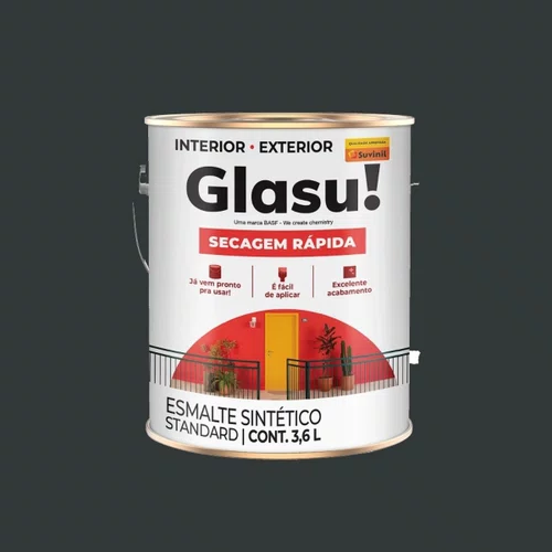 Esmalte Sintético Brilhante Preto 3,6L | Glasu