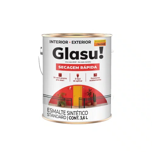 Esmalte Sintético Brilhante Preto 3,6L | Glasu