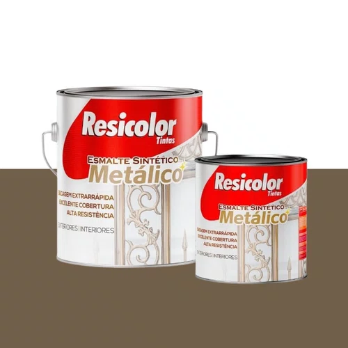 Esmalte Sintético Metálico Marrom Bronze 900ml | Resicolor