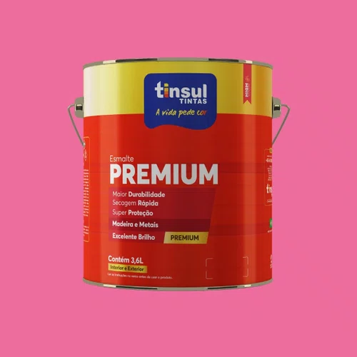 Esmalte Sintético Premium Rosa 3,6l | Tinsul