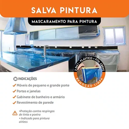 Filme de Mascaramento Isopaint Azul 140cmX20m | Salvabras