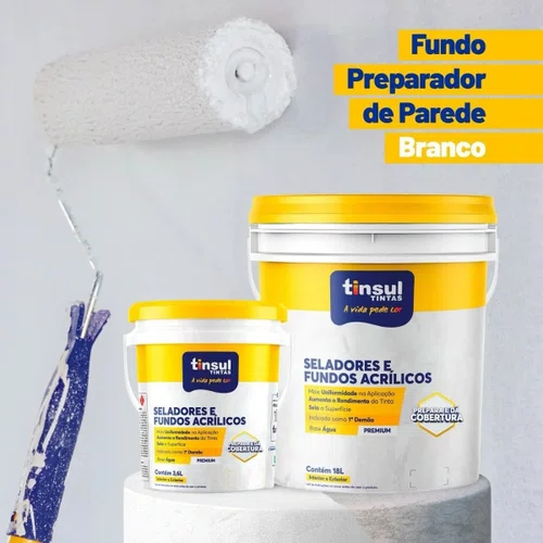 Fundo Preparador de Parede Branco 900ml | Tinsul