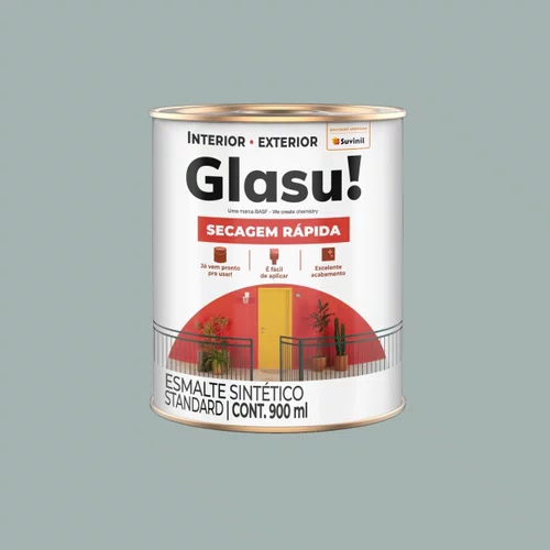Glasu Esmalte Sintético Brilhante Cinza Médio 0,9L | Suvinil