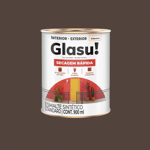 Glasu Esmalte Sintético Brilhante Marrom 0,9L | Suvinil