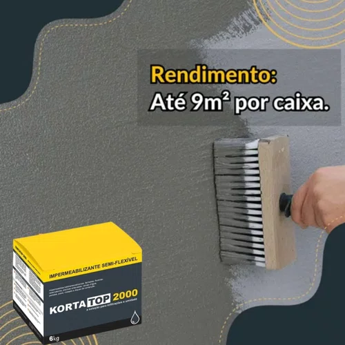 Impermeabilizante Kortatop 2000 Cinza 6kg | Inkor