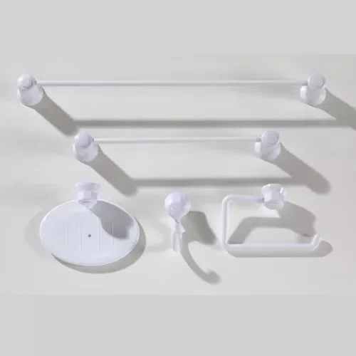 Kit Acessórios WC Essencial Branco 5 Peças | Bella Arte